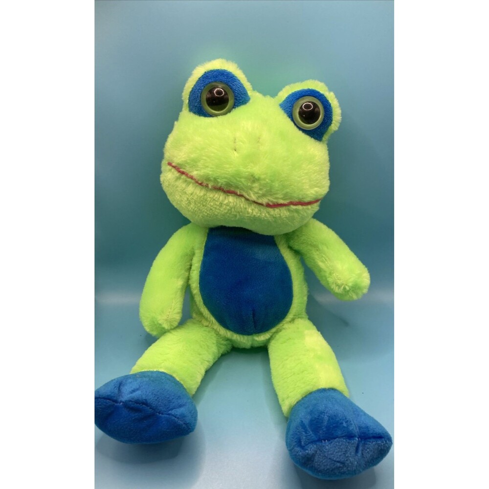 Green Frog Plush Stuffed Animal 15 Inch Soft Cuddly Toy Medium Size